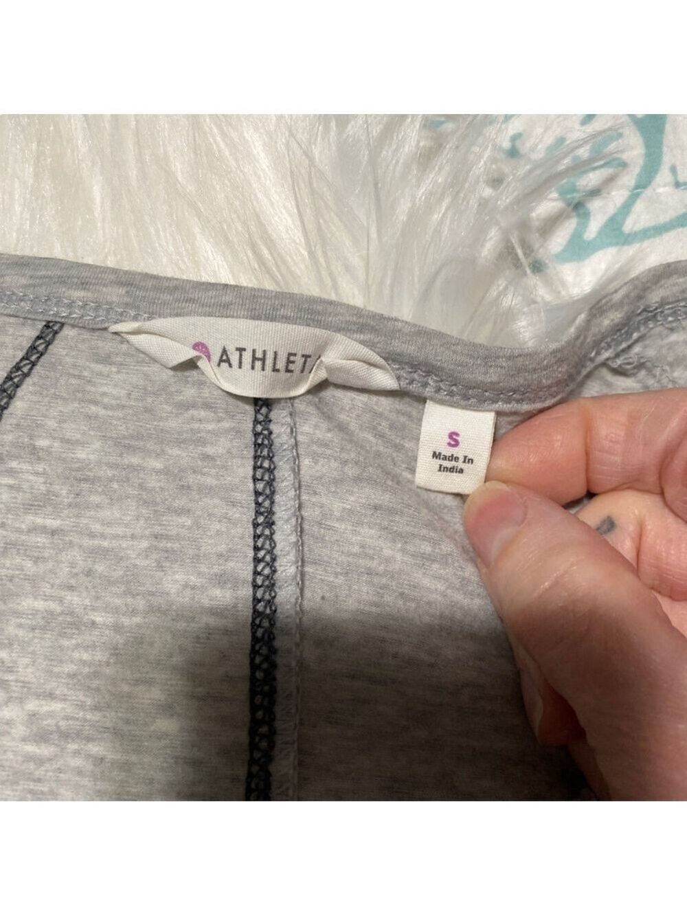 Athleta womens Long Sleeve tunic/Tee S Gray - Picture 2 of 9